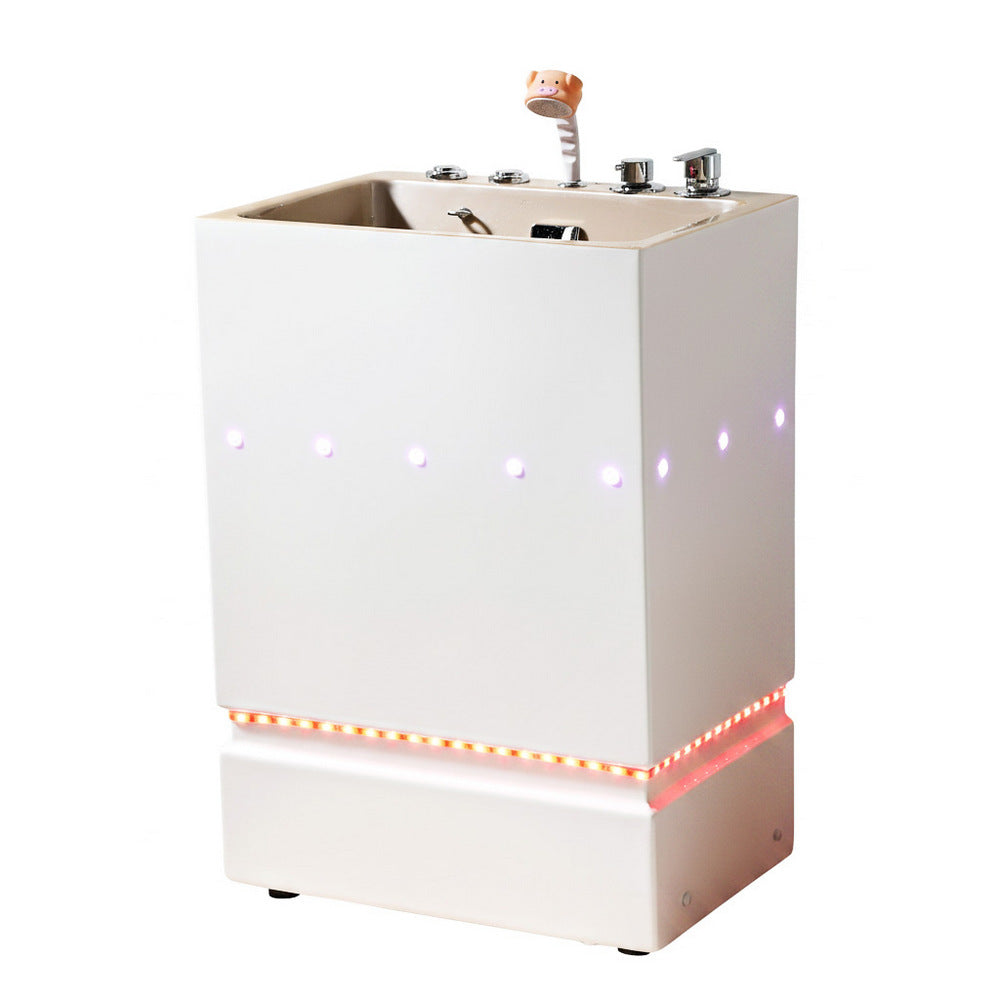 C1 Luxury Acrylic Pet Spa Tub with Hydro Massage & LED Bubbles