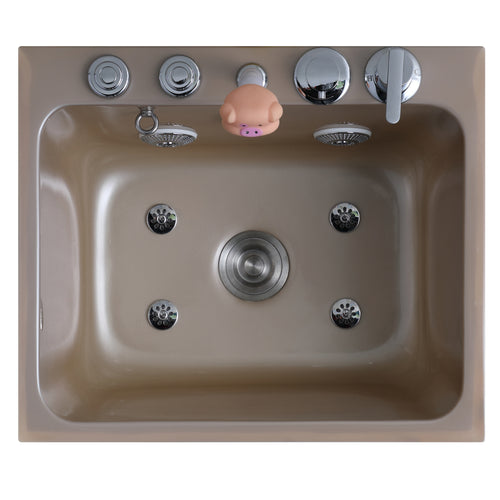 C1 Luxury Acrylic Pet Spa Tub with Hydro Massage & LED Bubbles